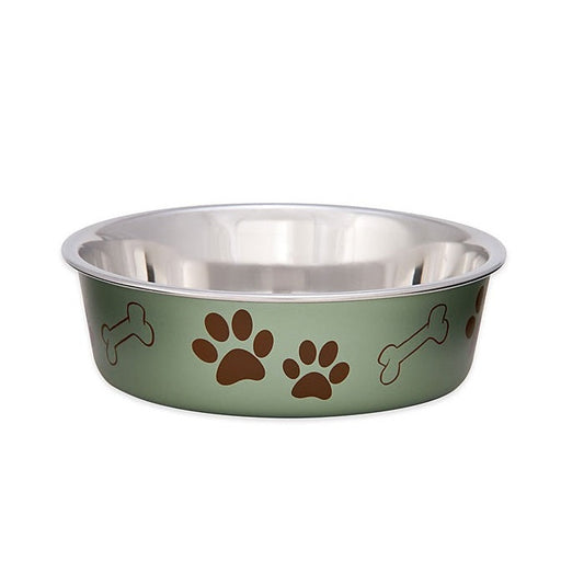 Loving Pets Bowl Metallic Artichoke Medium