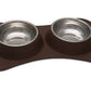 Loving Pets Bone Shaped Flex Double Diner for Dogs Plum Small