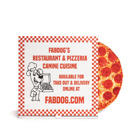 Fabdog Pizza 10in Dog Toy