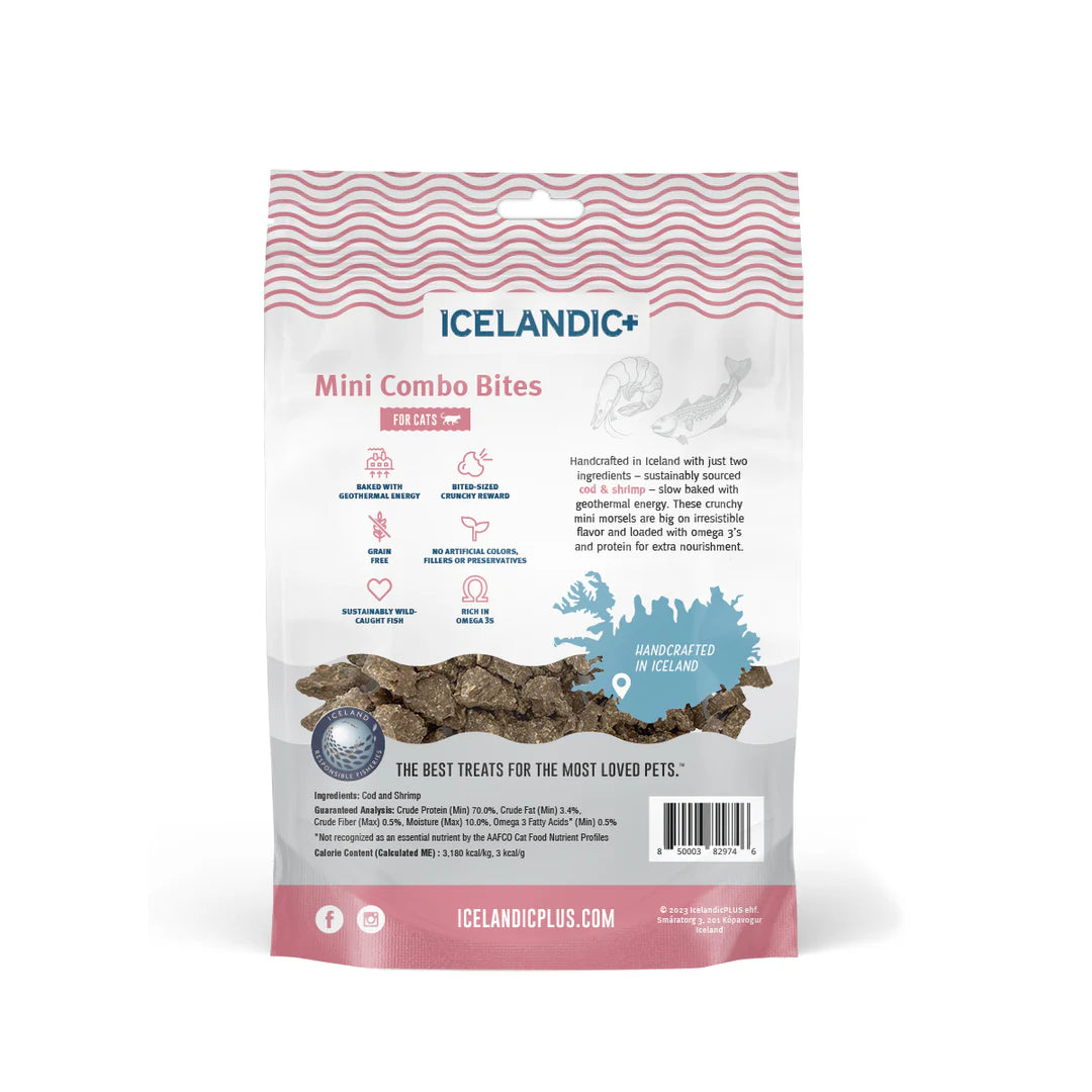 Icelandic+ Cod and Shrimp Mini Combo Bites Cat Treats 48g
