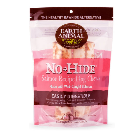 Earth Animal No-Hide Salmon Chews 7in 2-pc