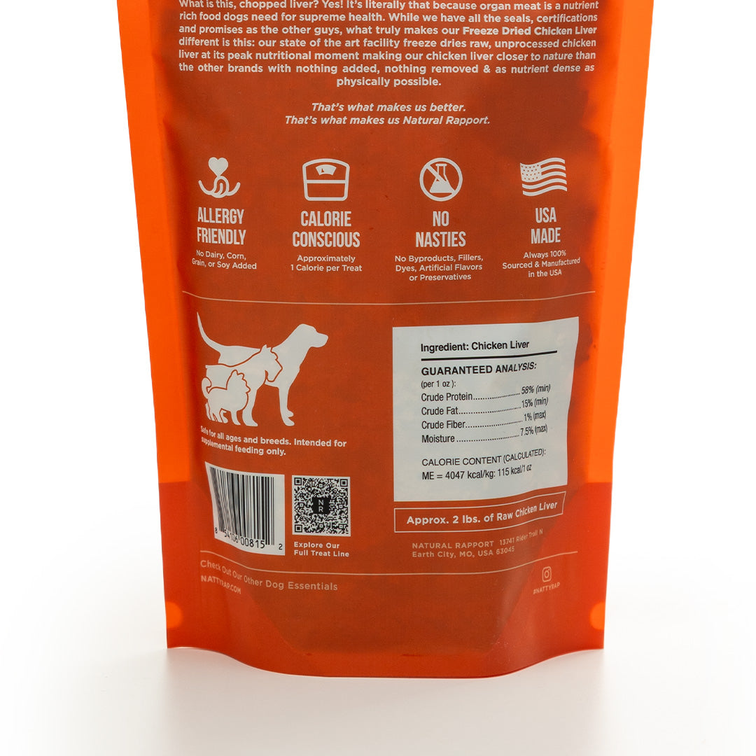 Natural Rapport Freeze-dried Chicken Liver 226g