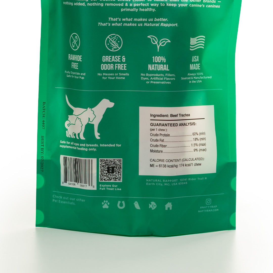 Natural Rapport Beef Trachea Chews 3 pcs