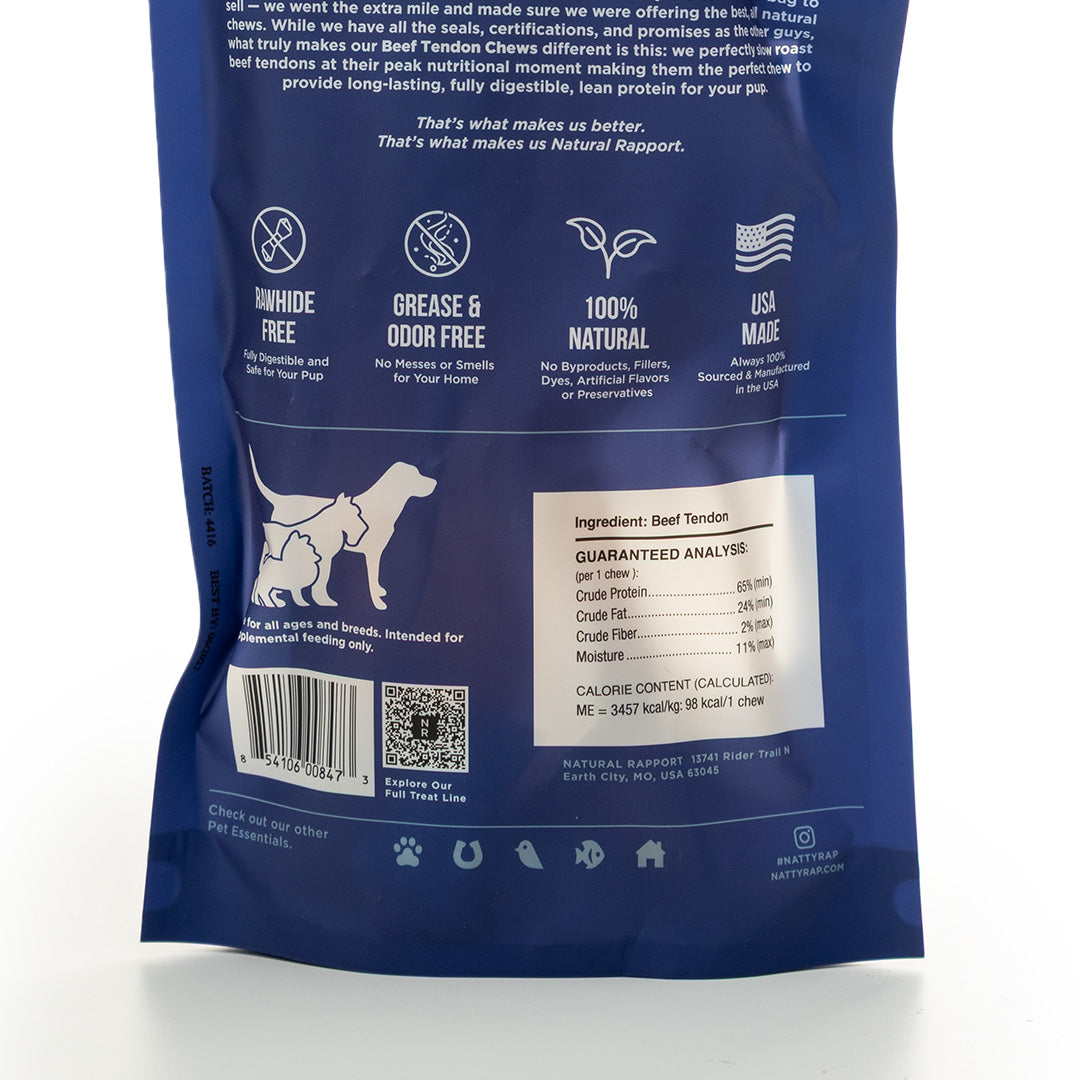 Natural Rapport Beef Tendon Chews 10 pcs