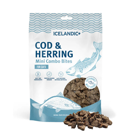 Icelandic+ Cod and Herring Mini Combo Bites Cat Treats 48g