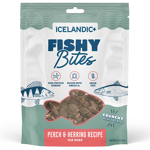 Icelandic+ Fishy Bites Perch & Herring Recipe Dog Treats 56g