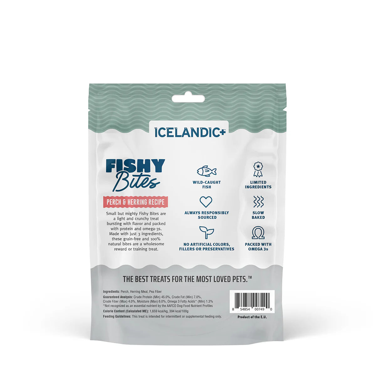Icelandic+ Fishy Bites Perch & Herring Recipe Dog Treats 56g