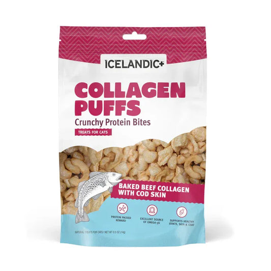 Icelandic Collagen Puffs Beef Collagen with Fish Cat Treat 14g