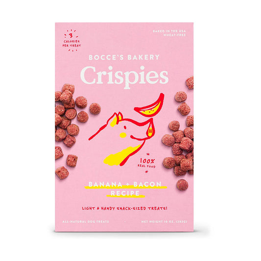Bocce's Dog Treats Crispies Banana and Bacon 10 oz