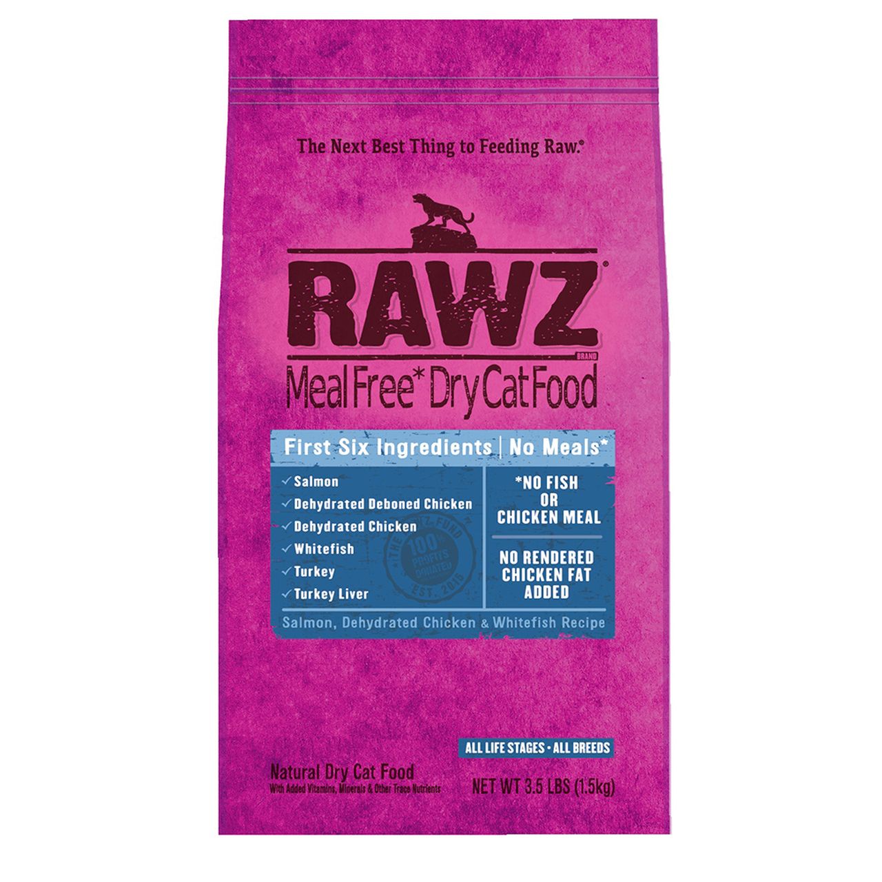 RAWZ Cat Dry Food Salmon, Chicken & Fish 1.5kg