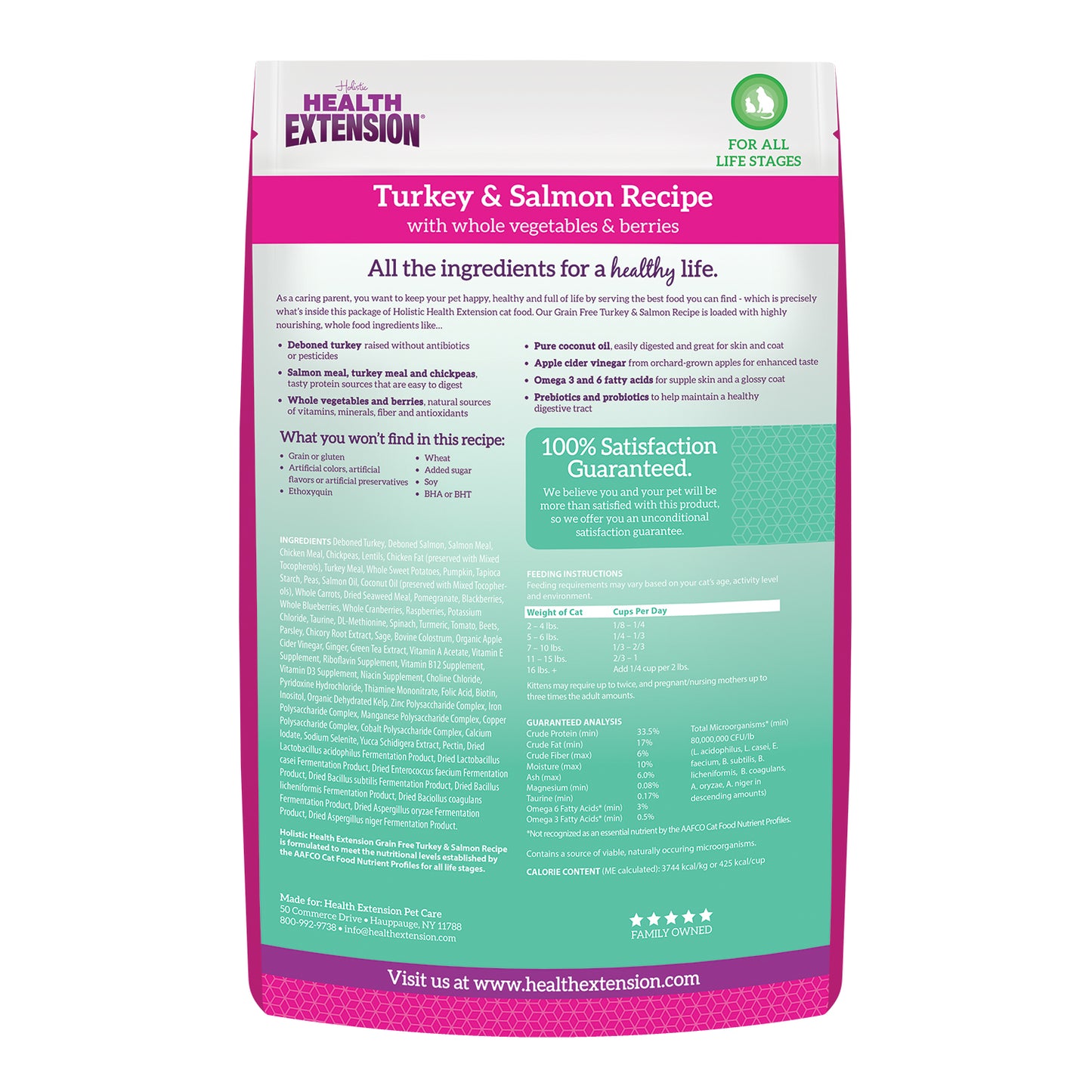 Health Extension Turkey & Salmon Recipe Dry Cat Food 1.81kg