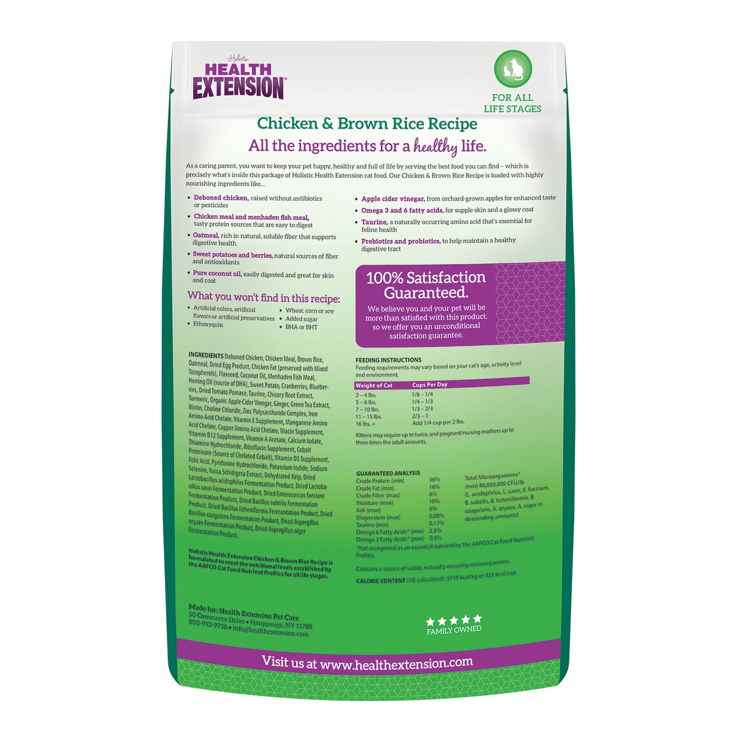 Health Extension Dry Cat Food Chicken and Brown Rice 1.8kg