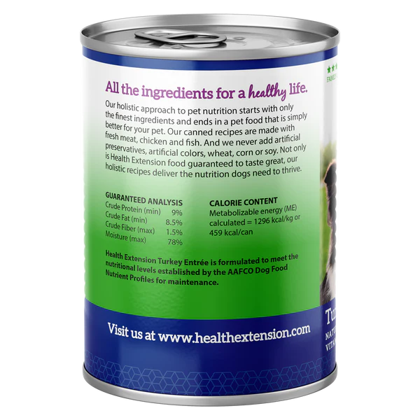 Health Extension Grain-free Turkey Entrée Wet Dog Food 354g