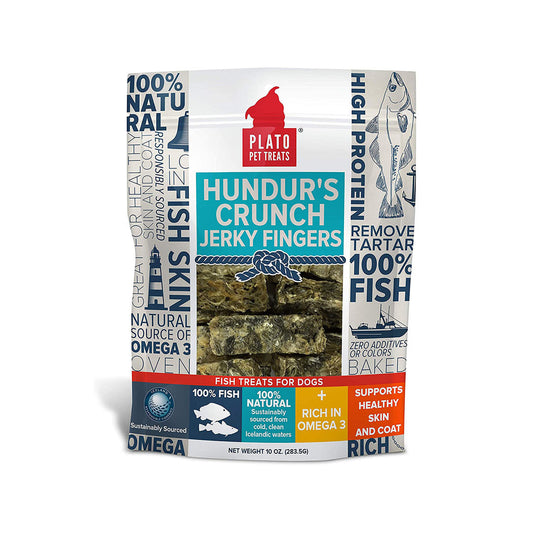 Plato Pet Treats Hundur's Jerky Fingers Fish 283g