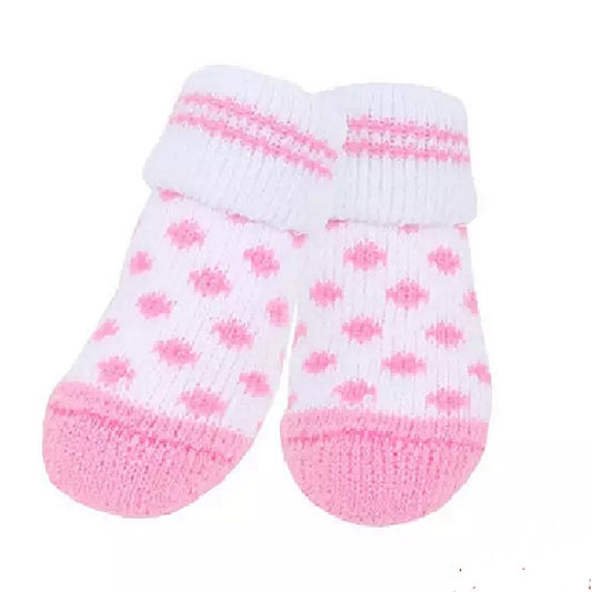 Puppia Medium White Polka Dot Socks