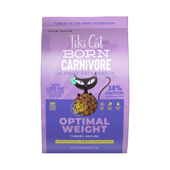 Tiki Cat Born Carnivore Dry Cat Food Light Turkey 2.8 Lbs