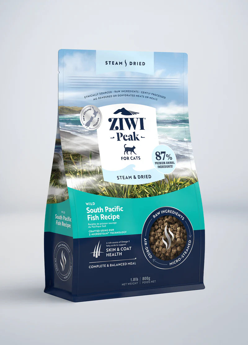 Ziwi Peak Steam-Dried South Pacific Fish Dry Cat Food 800g