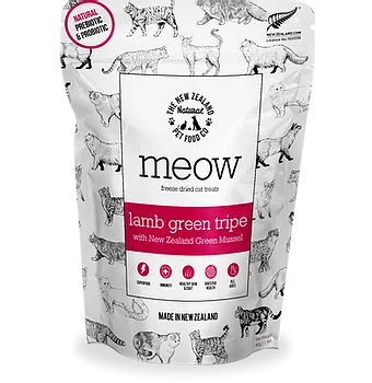The New Zealand Natural Pet Food Co Meow Freeze-dried Green Tripe Lamb Cat Treats 40g