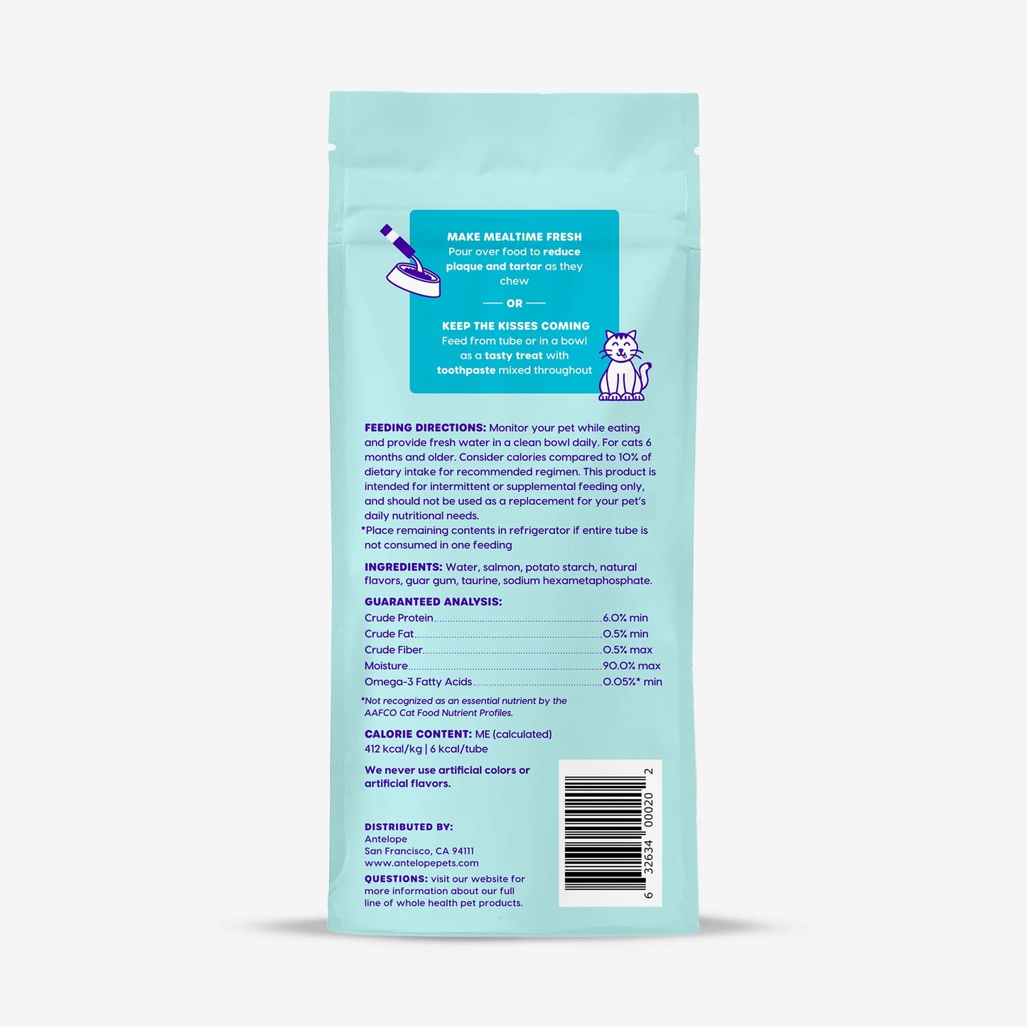 Ark Naturals Kiss Me-Ow Lickable Salmon Dental Treats 57g