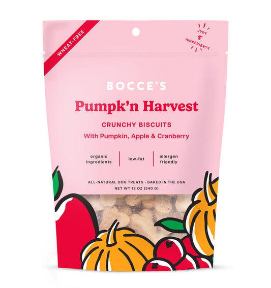 Bocce's Pumpk'n Harvest Crunchy Biscuits Dog Treats 340g