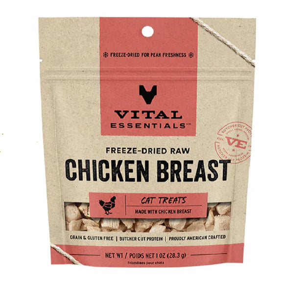 Vital Essentials Freeze-dried Raw Chicken Breast Cat Treats 28.3g