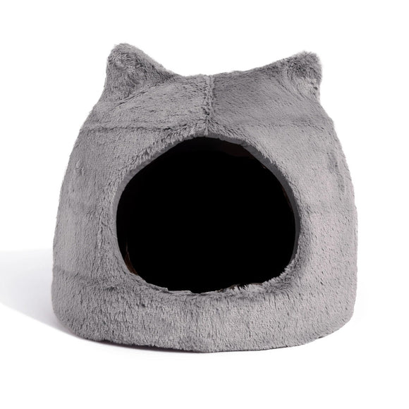 Best Friends by Sheri Cat Bed Hooded Gray Medium