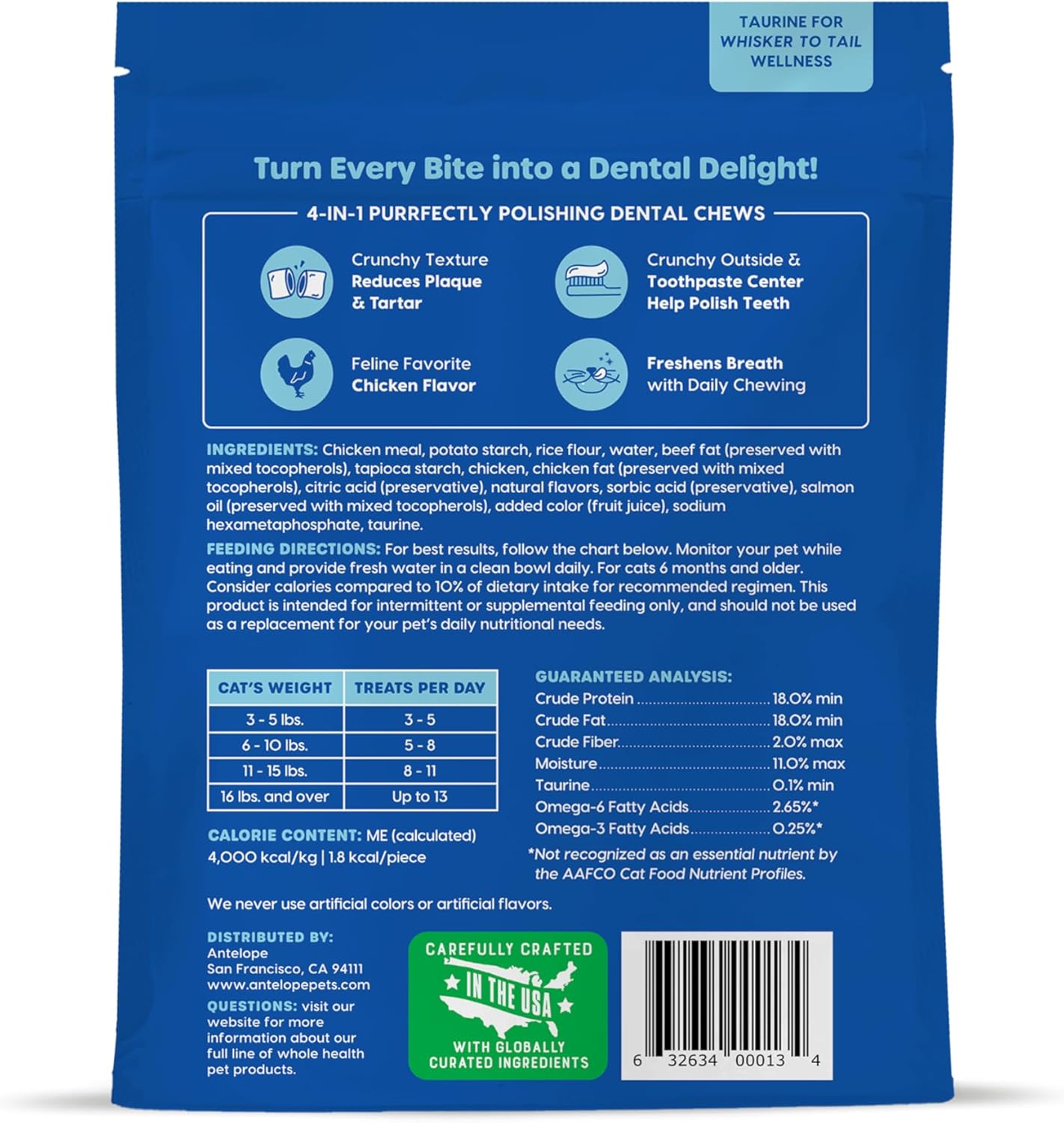 Ark Naturals Kiss Me-Ow Cleaning Chicken Dental Chews 170g