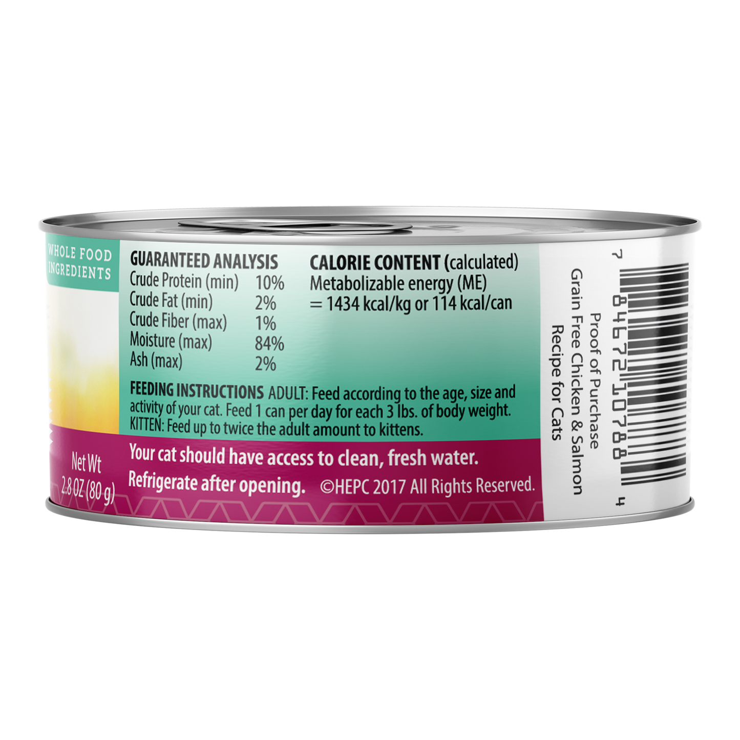 Health Extension Chicken & Salmon Wet Cat Food 2.8oz