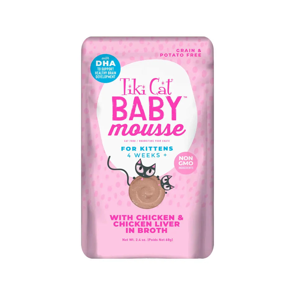 Tiki Cat Kitten Mousse Chicken and Chicken Liver 68g
