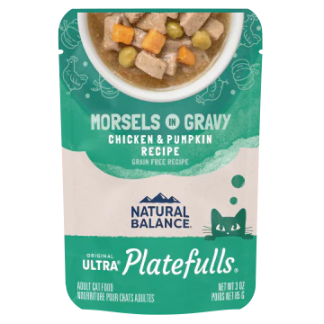 Natural Balance Platefulls Cat Food Chicken & Pumpkin Formula in Gravy 3 oz