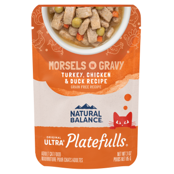 Natural Balance Platefulls Cat Food Turkey, Chicken & Duck Formula in Gravy 3 oz