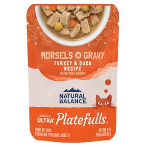 Natural Balance Platefulls Cat Food Indoor Turkey & Duck Formula in Gravy 85g