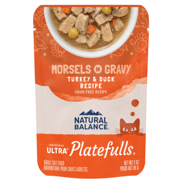 Natural Balance Platefulls Cat Food Indoor Turkey & Duck Formula in Gravy 85g