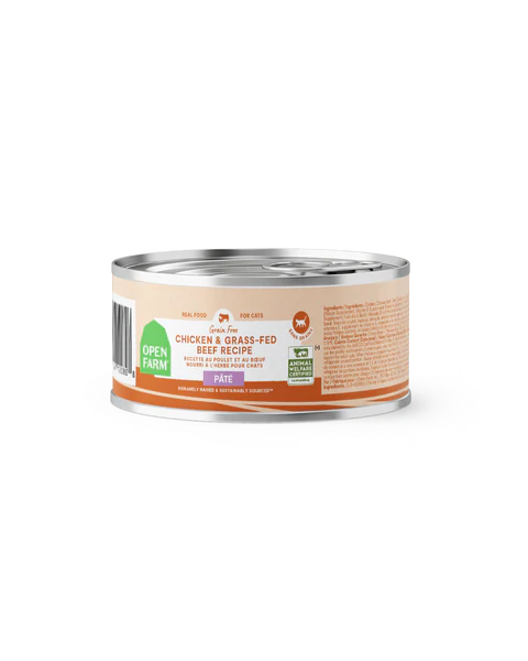 Open Farm Grain-free Chicken & Grass-Fed Beef Pate Canned Cat Food 150g