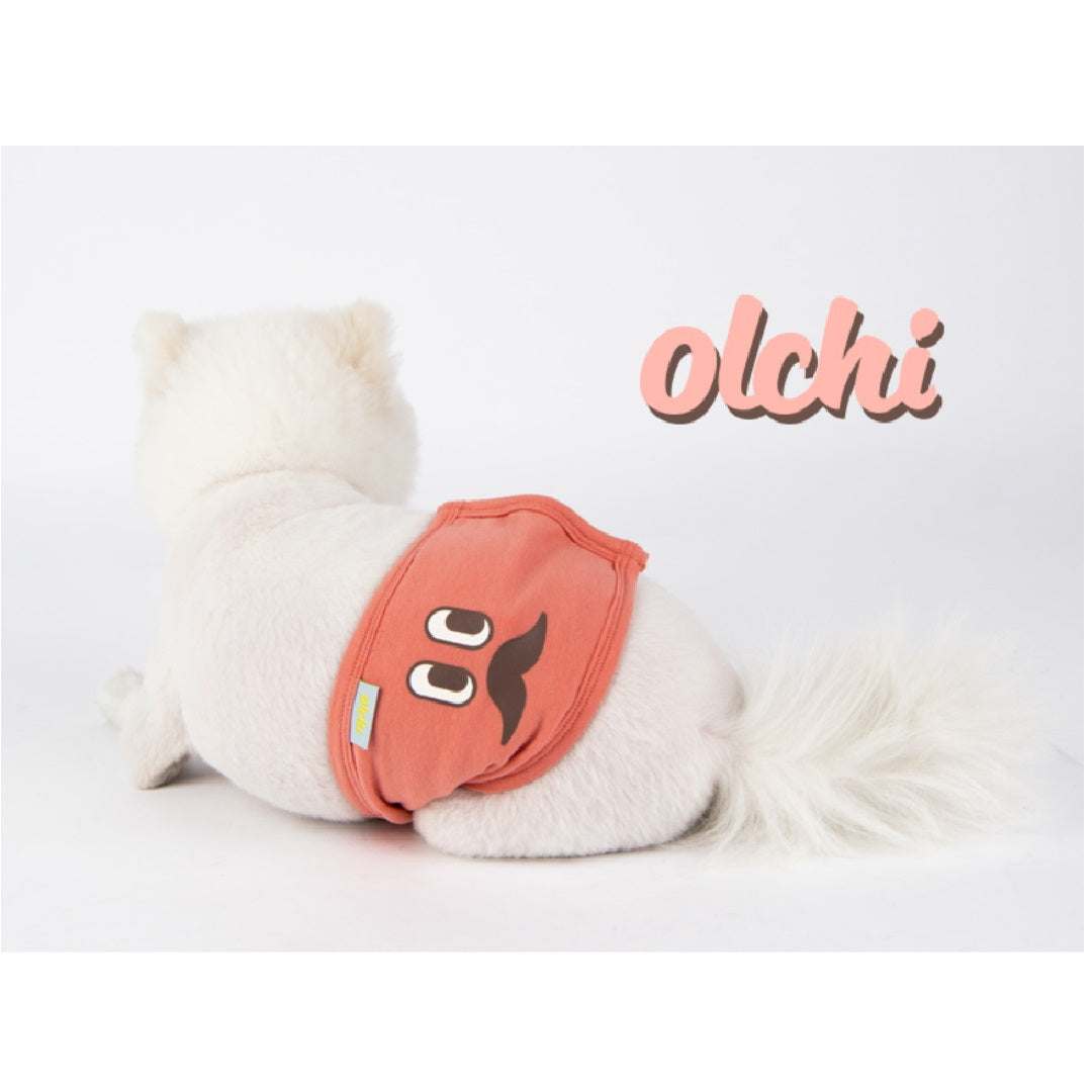 Olchi Manner Band Mustache Orange Small