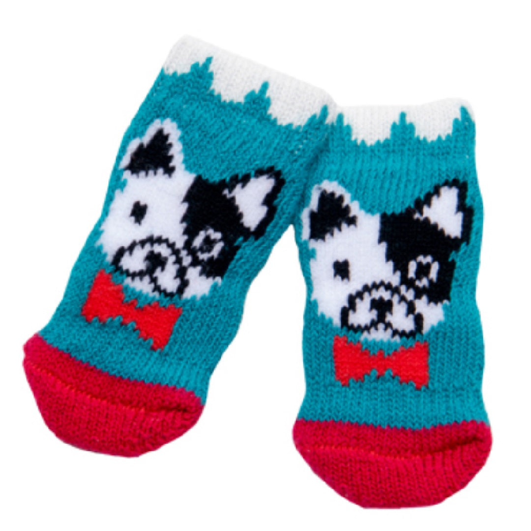 Olchi Sock Bulldog Teal Small