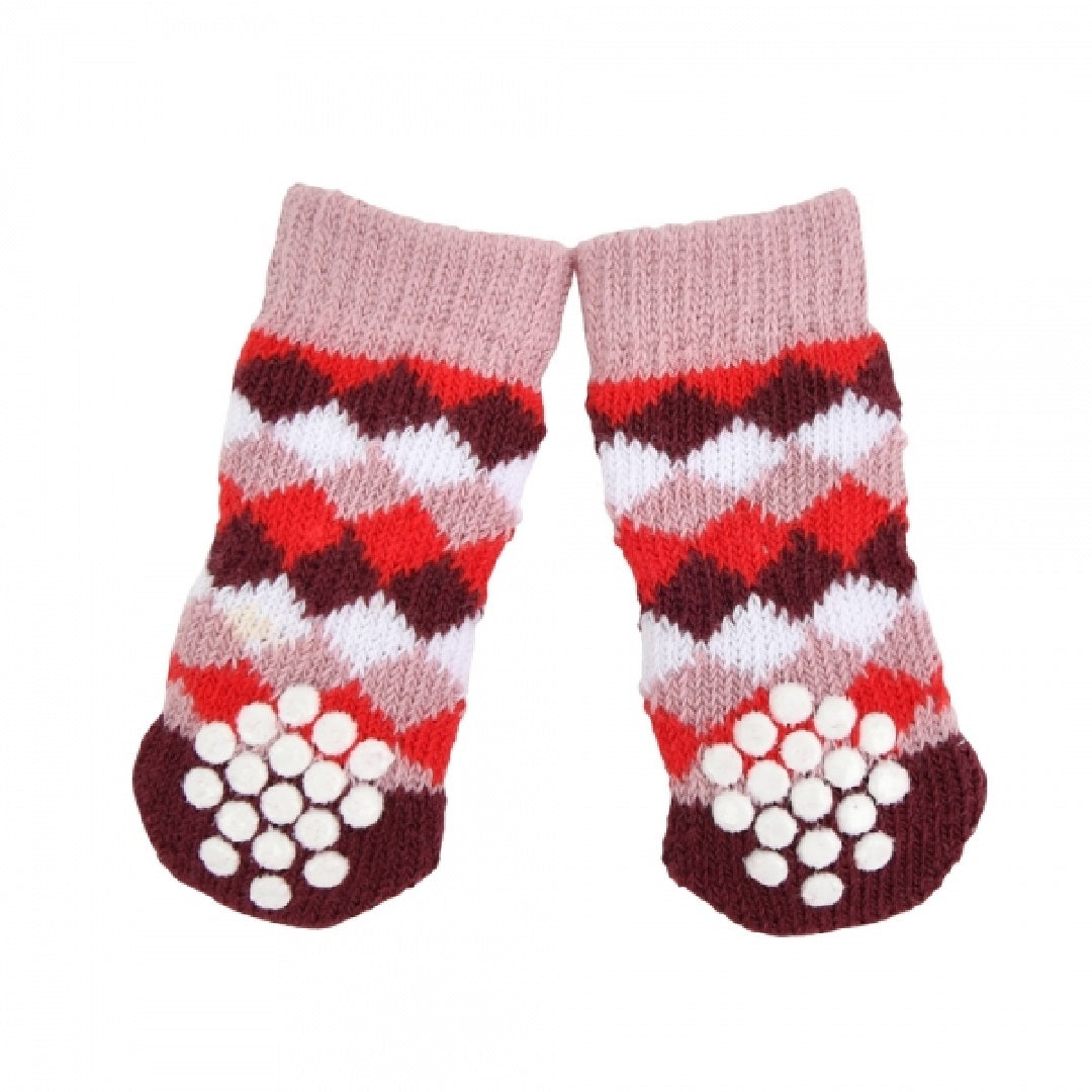 Olchi Wine Harlequin Sock Small