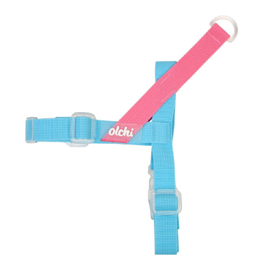 Olchi Bongbong Harness Sky Blue & Pink Medium