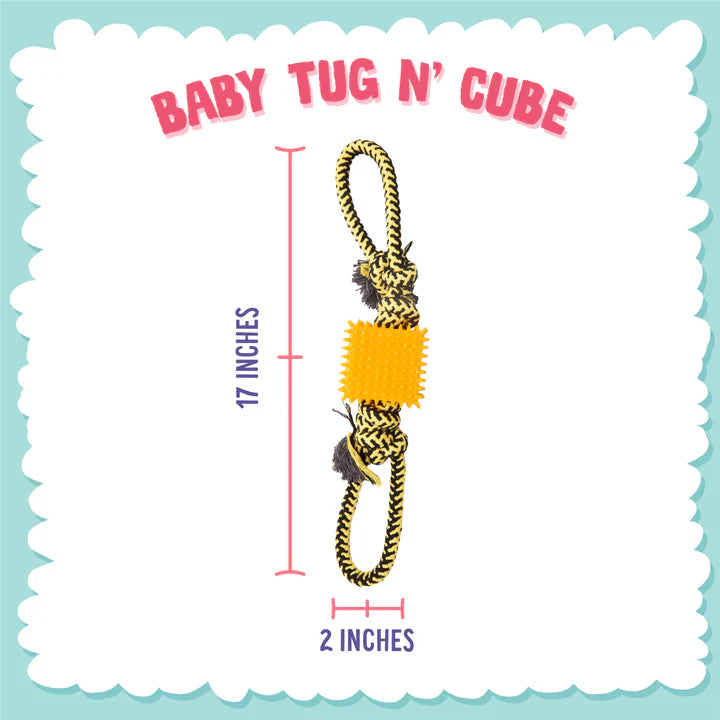 Snugarooz Rope Toy Baby Tug n Cube 16-inch