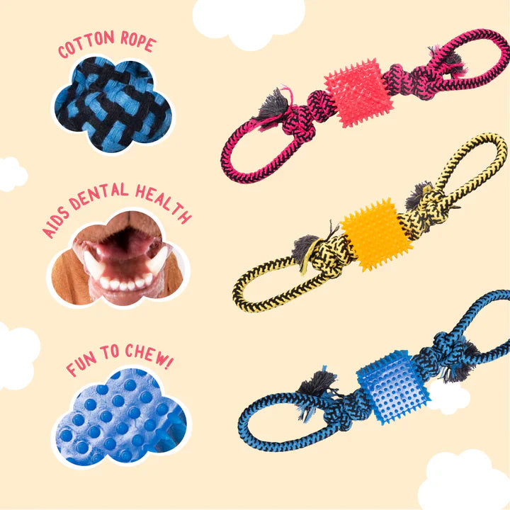 Snugarooz Rope Toy Baby Tug n Cube 16-inch