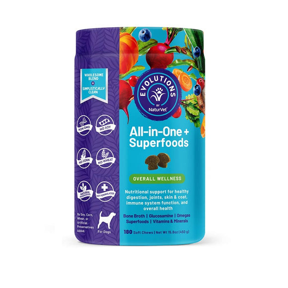 Naturvet Evolutions All in One Superfoods for Dogs 90 Soft Chews