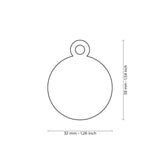 My Family Basic Aluminum Big Grey Circle Pet ID Tag