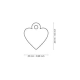 My Family Basic Gold Small Heart Pet ID Tag