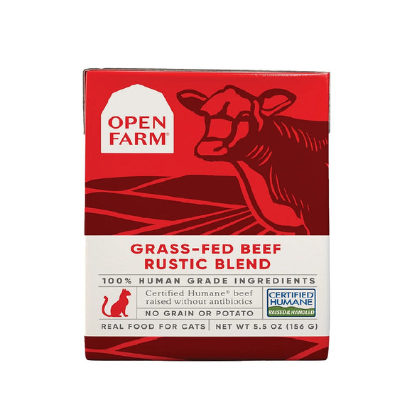 Open Farm Grass-Fed Beef Rustic Blend Wet Cat Food 155g