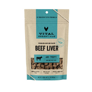 Vital Essentials Freeze-Dried Raw Beef Liver Dog Treats 59.5g