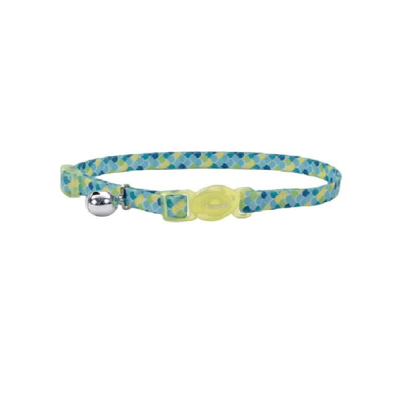 Coastal Pet Lime Teal Scales Collar 3/8 x 8-12