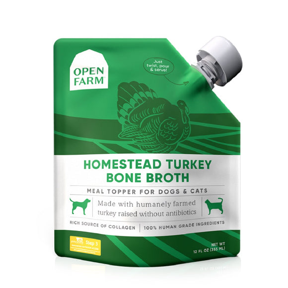 Open Farm Turkey Bone Broth 355ml