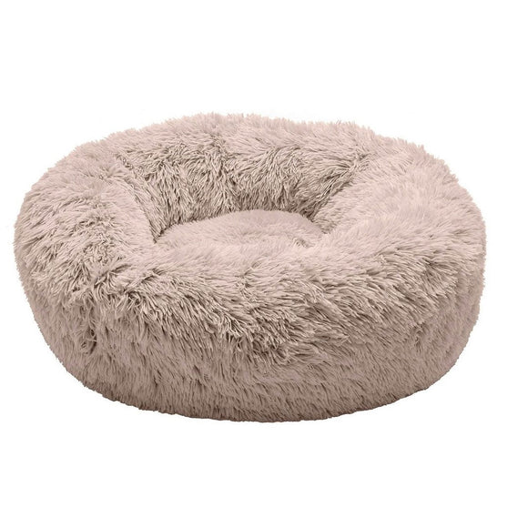 FurHaven Cat Bed Calming Cuddler Donut Taupe Small