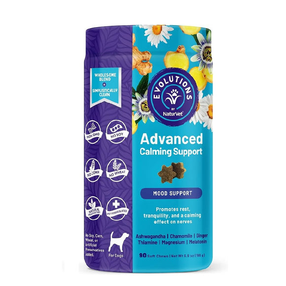Naturvet Evolutions Advanced Calming Support for Dogs 90 Soft Chews