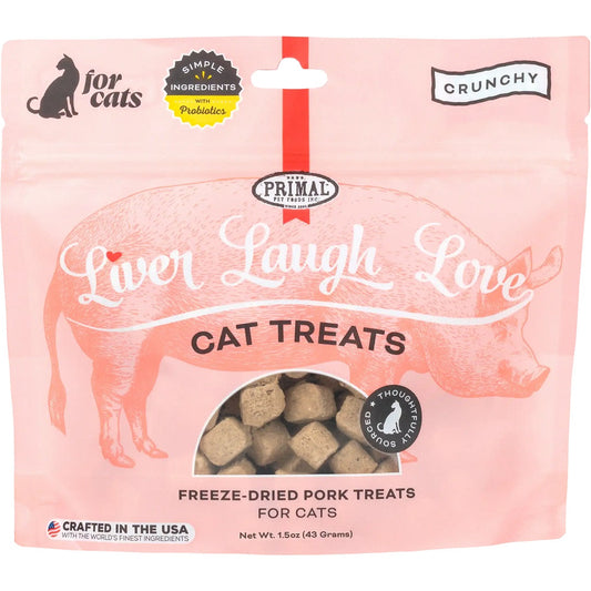 Primal Pet Food Freeze-Dried Pork and Pork Liver Cat Treats 43g